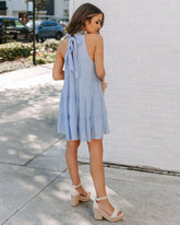 Brenley Pocketed Tiered Babydoll Dress - Baby Blue Ins Street